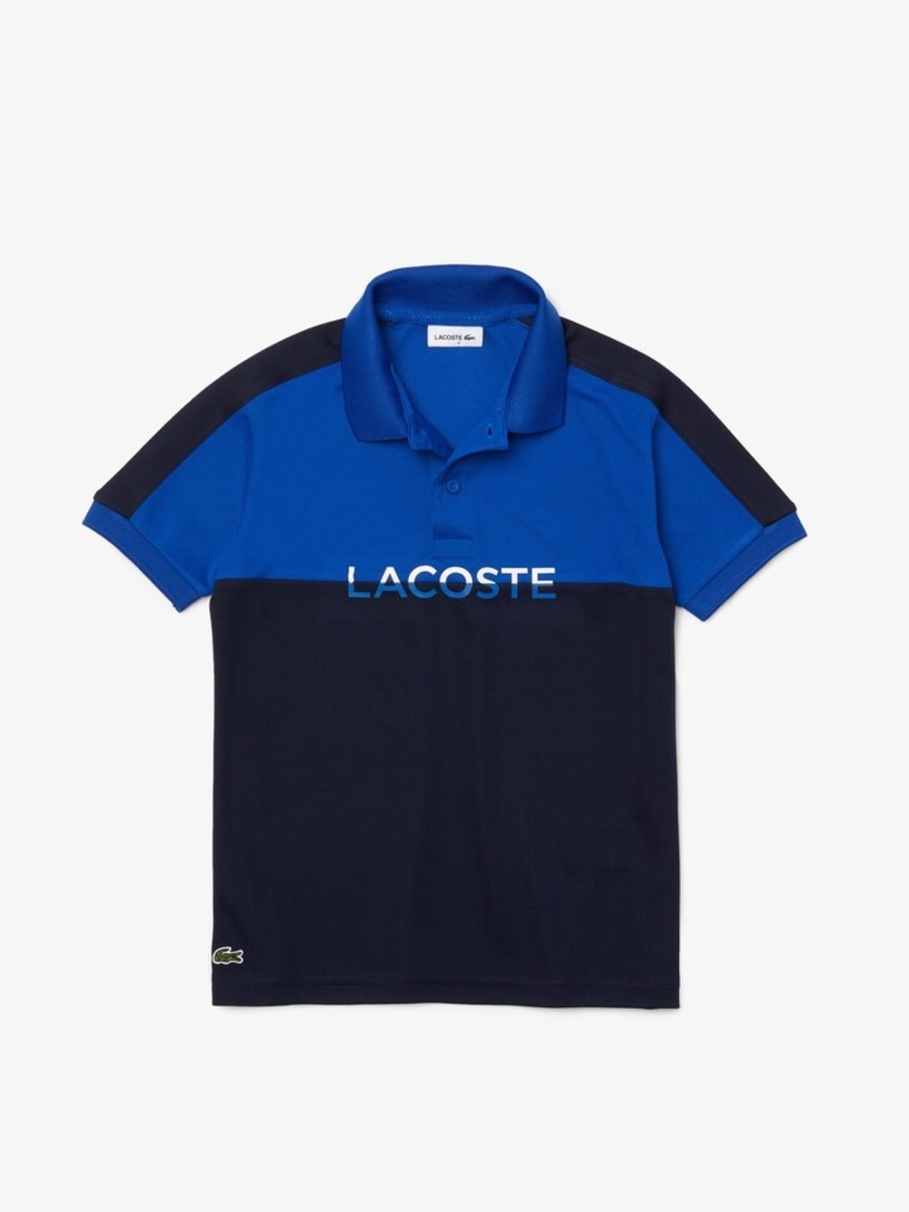 Lacoste Blue & Navy Blocked Polo Shirt